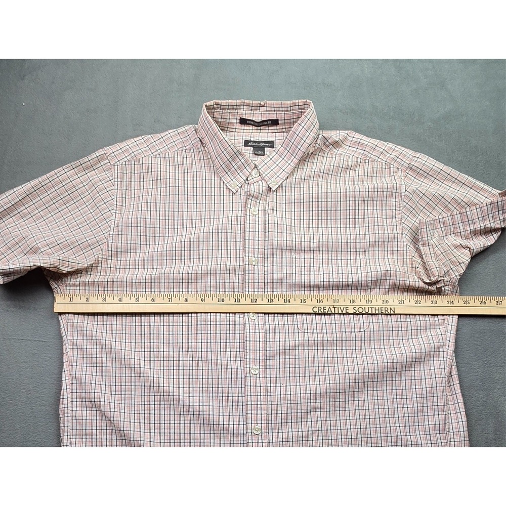 Eddie Bauer Short Sleeve Button Up Shirt Men's TXL Tall - Picture 3 of 9